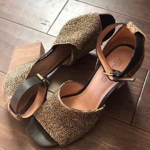 Madewell The Alena Sandal in dotted calf hair